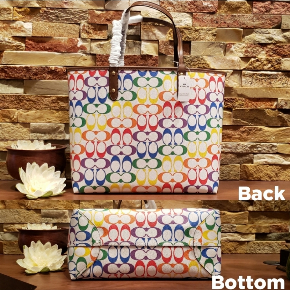 **SALE** NEW Coach Reversible Tote & ID Lanyard 🌈 - Picture 6 of 14